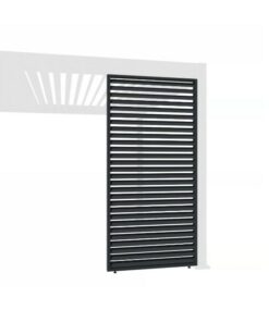 Horizontale Lamellenwand für Weide Pergola | anthrazit | aus Aluminium